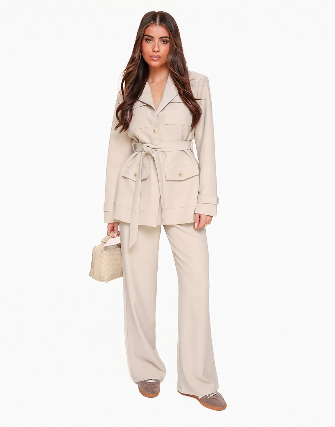 Beige Casual Wikkel - Blazer
