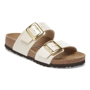 Birkenstock Womens Off White Sydney Luxe Buckle Birko Flor Sandal - 1029492