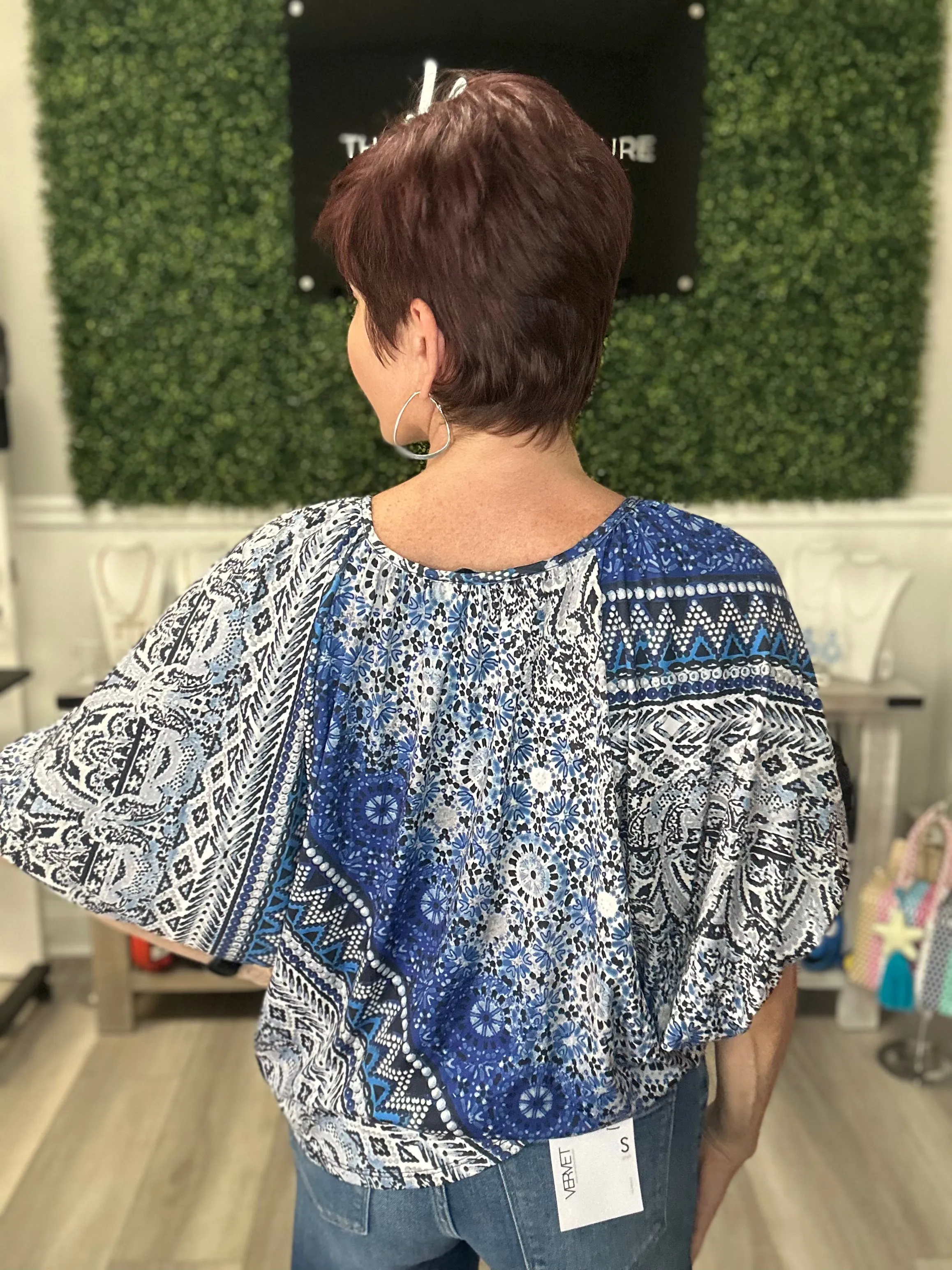 Boho Meets Poncho Top