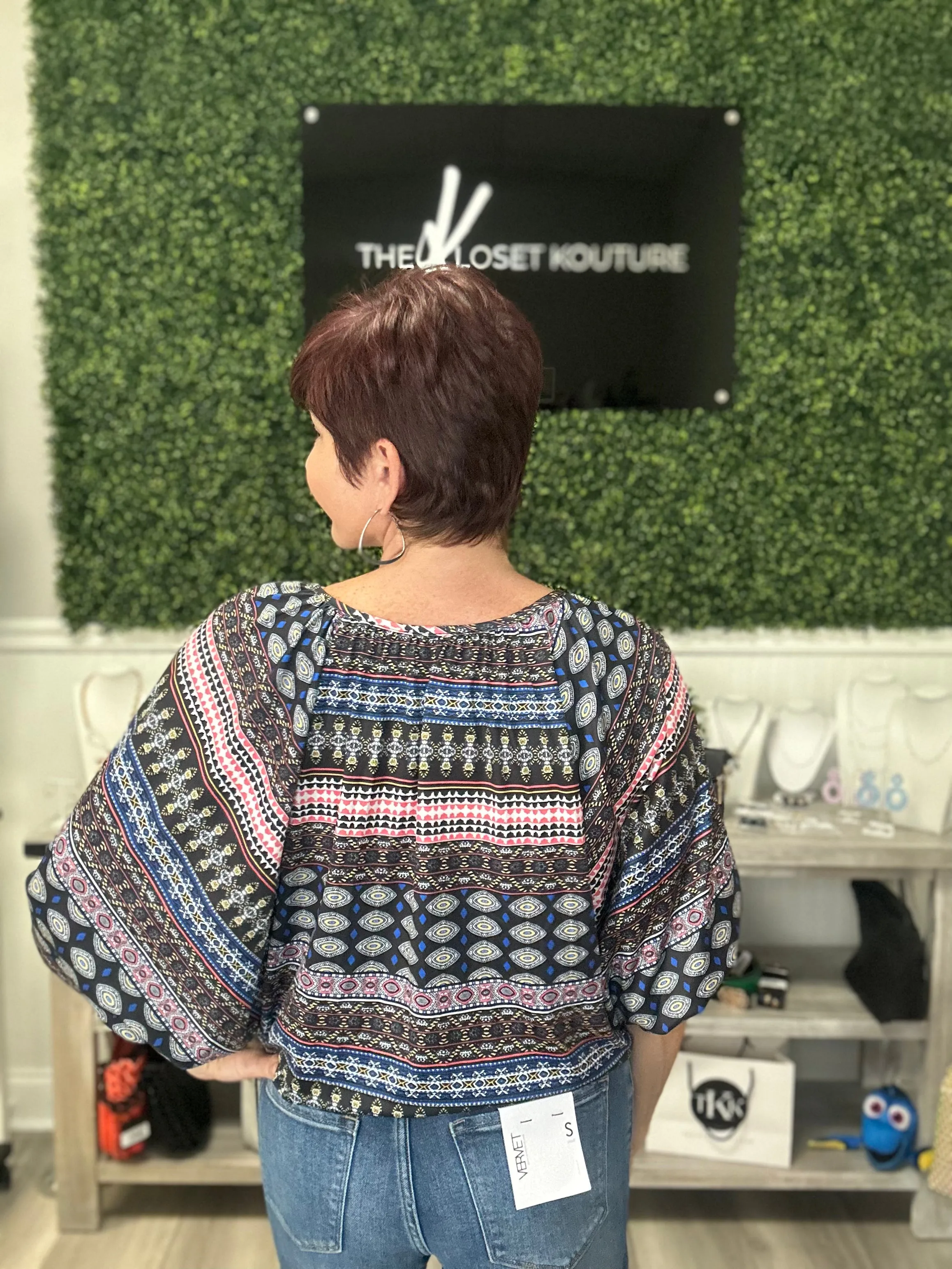 Boho Meets Poncho Top