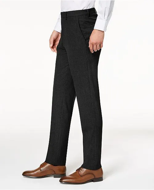 Calvin Klein Mens Skinny fit Dress Pants 34 / 34 Black Stretch