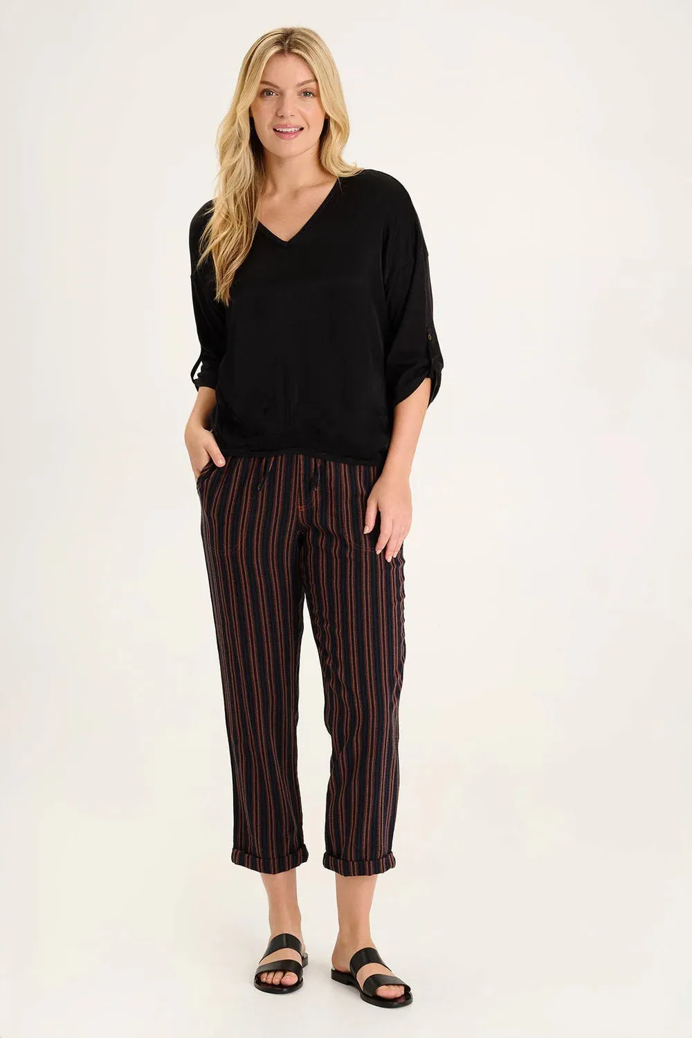 Cena Crop in Sierra Stripe | XCVI