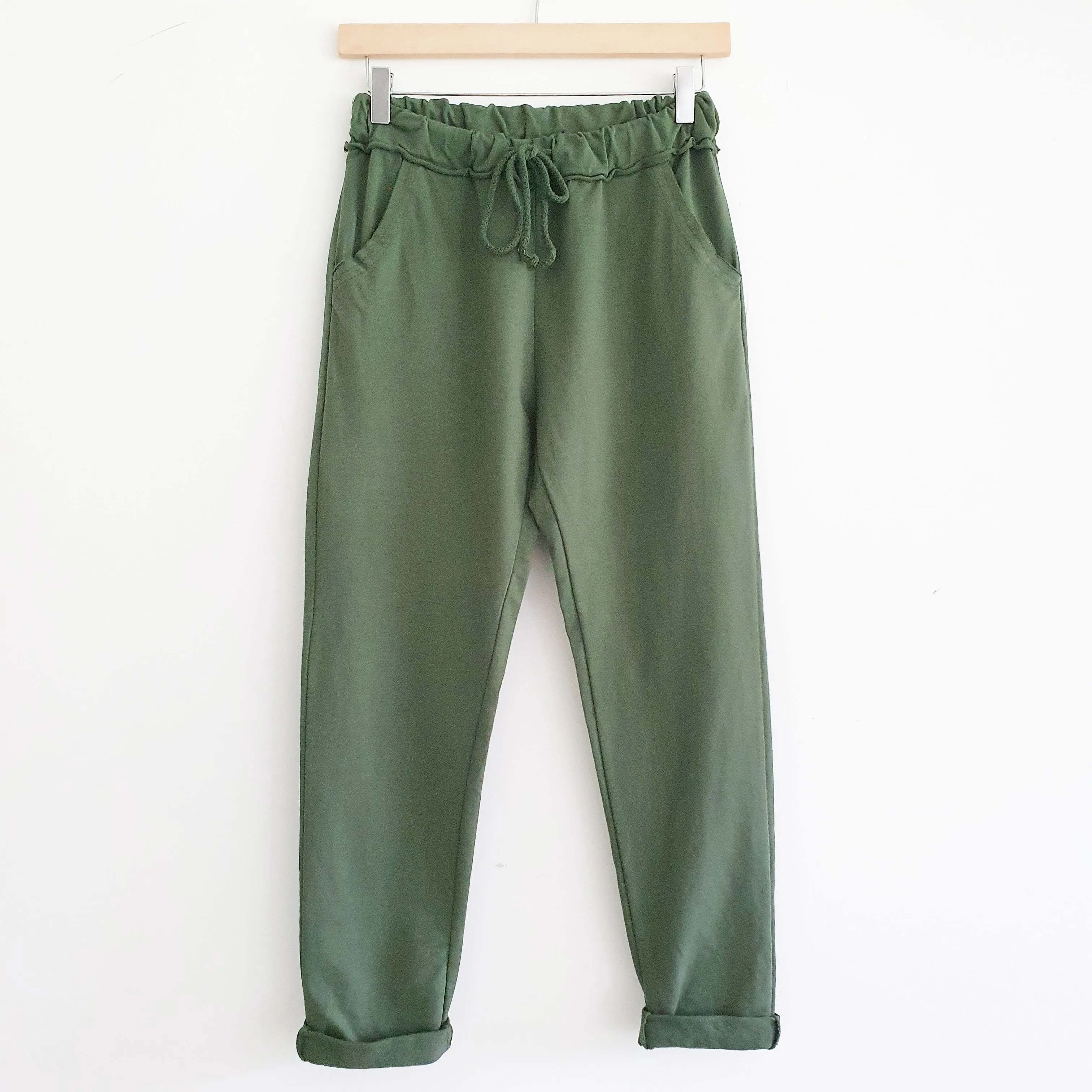 Cotton Lounge Pants in Khaki