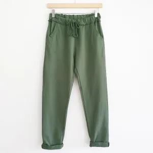 Cotton Lounge Pants in Khaki