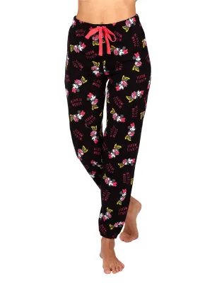 Disney Minnie Mouse Women's Cotton Pajama Pants, Sleepwear Bottoms