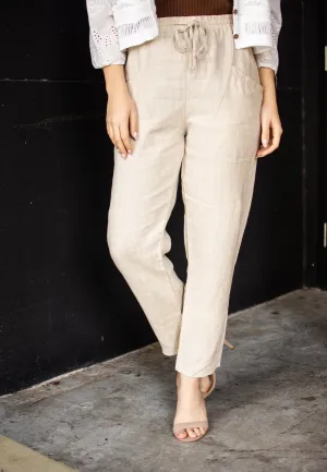 Fria Linen Side Pocket Relaxed Pant Black 8