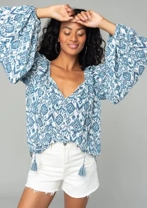 Geo Print Bishop Top
