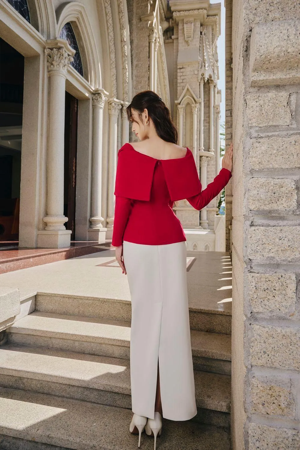 Gigi Peplum Extended Flap Cotton Top