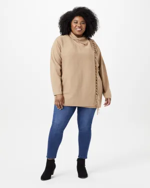 Haylee Fringe Sweater Cardigan | Brown