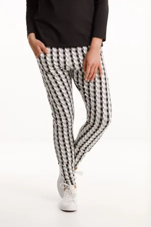 Home Lee Apartment Pants Checker Print