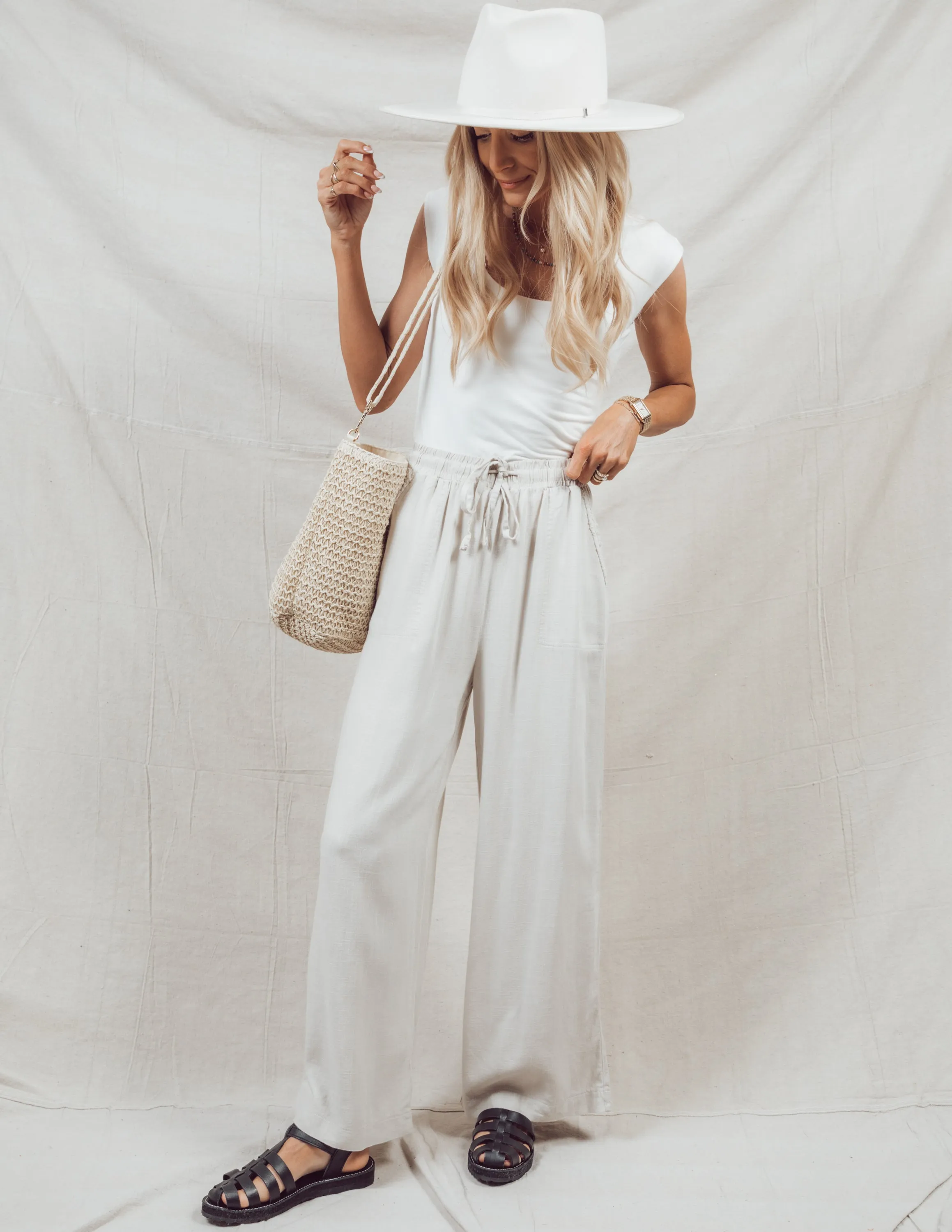 Jedda Wide Leg Linen Pants