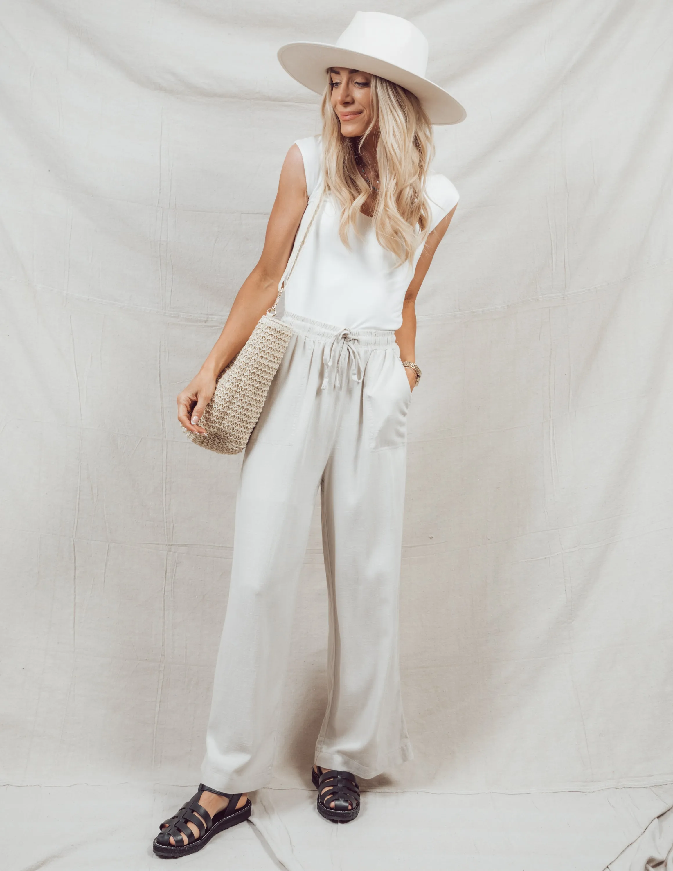 Jedda Wide Leg Linen Pants