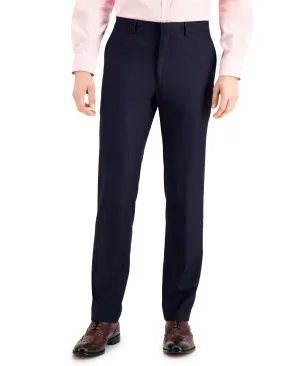 Kenneth Cole Reaction Mens Slim fit Dress Pants 34 / 30 Blue Solid