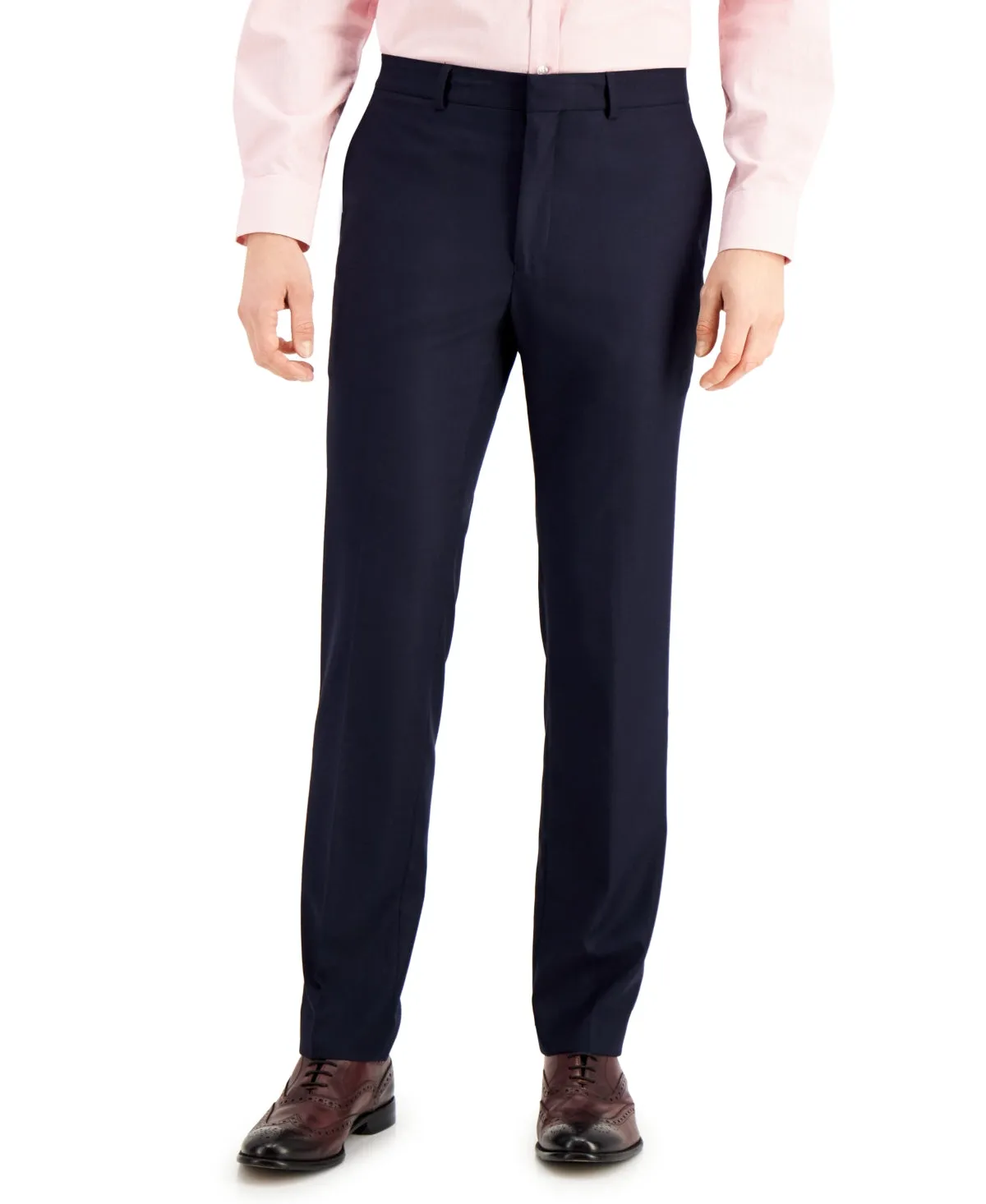 Kenneth Cole Reaction Mens Slim fit Dress Pants 34 / 30 Blue Solid