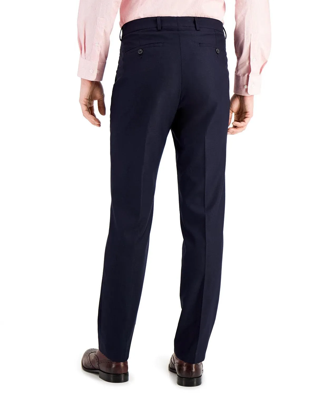 Kenneth Cole Reaction Mens Slim fit Dress Pants 34 / 30 Blue Solid