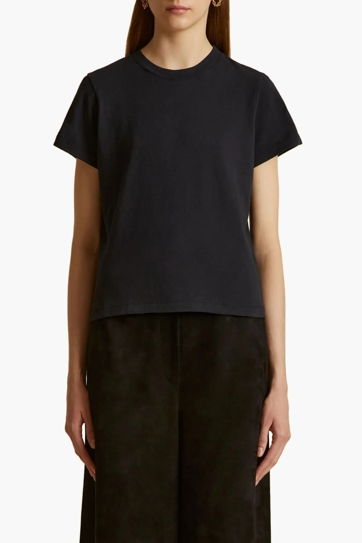 KHAITE Emmylou T-Shirt - Washed Black