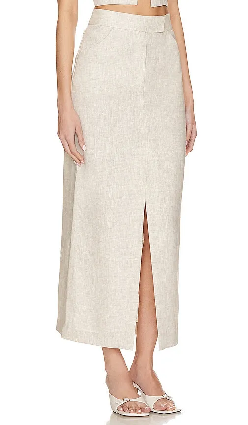 L'Academie Orsina Maxi Skirt in Neutral