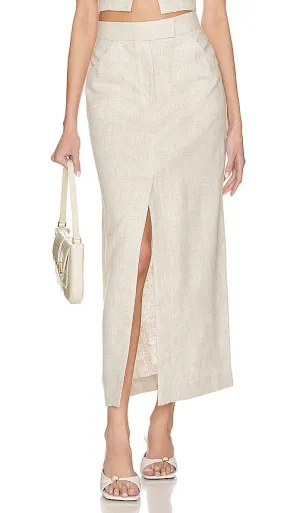L'Academie Orsina Maxi Skirt in Neutral