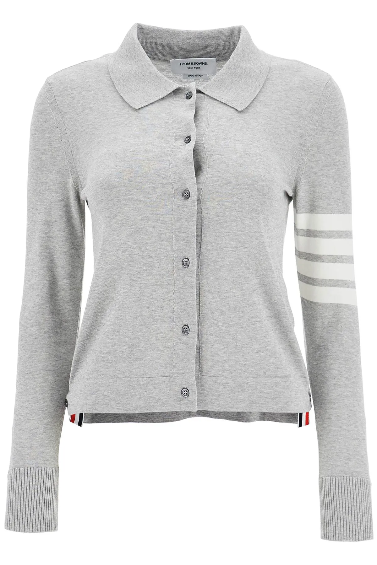 light grey cotton shirt with 4 stripes FKL003A Y3036 LT GREY
