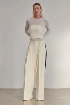 LOW RISE TUXEDO TROUSER