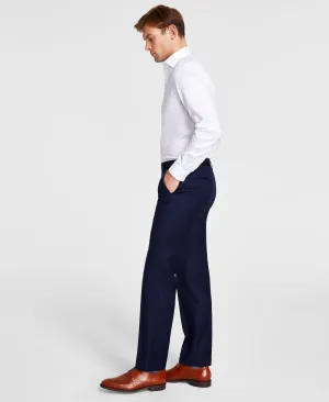 Michael Kors Mens Classic fit Dress Pants 34 / 29 Blue Solid Stretch