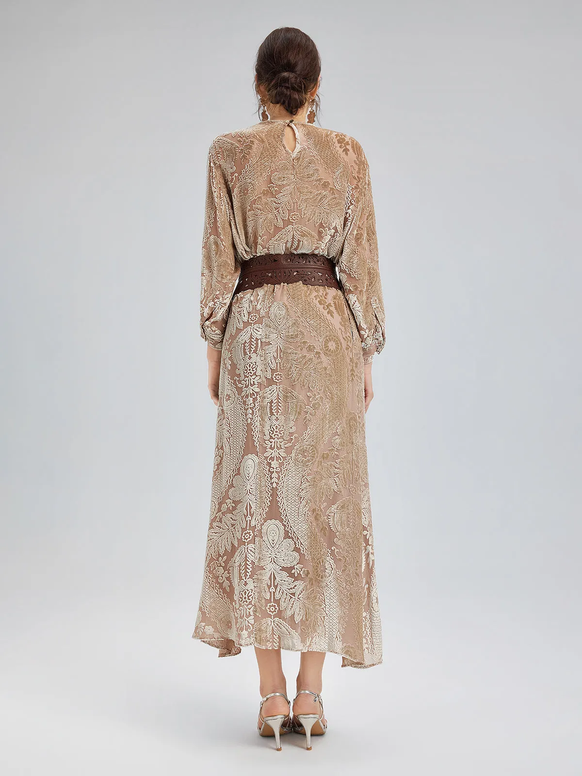 Mulberry Silk Burnout Velvet Top