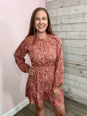 "Country Fields" Pink Floral Dress *FINAL SALE*