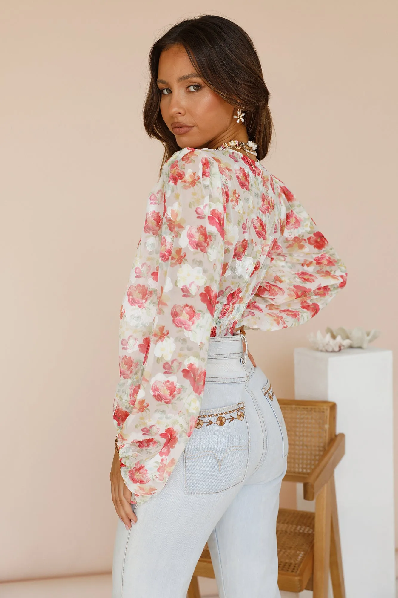 Roses Of Love Crop Top Red