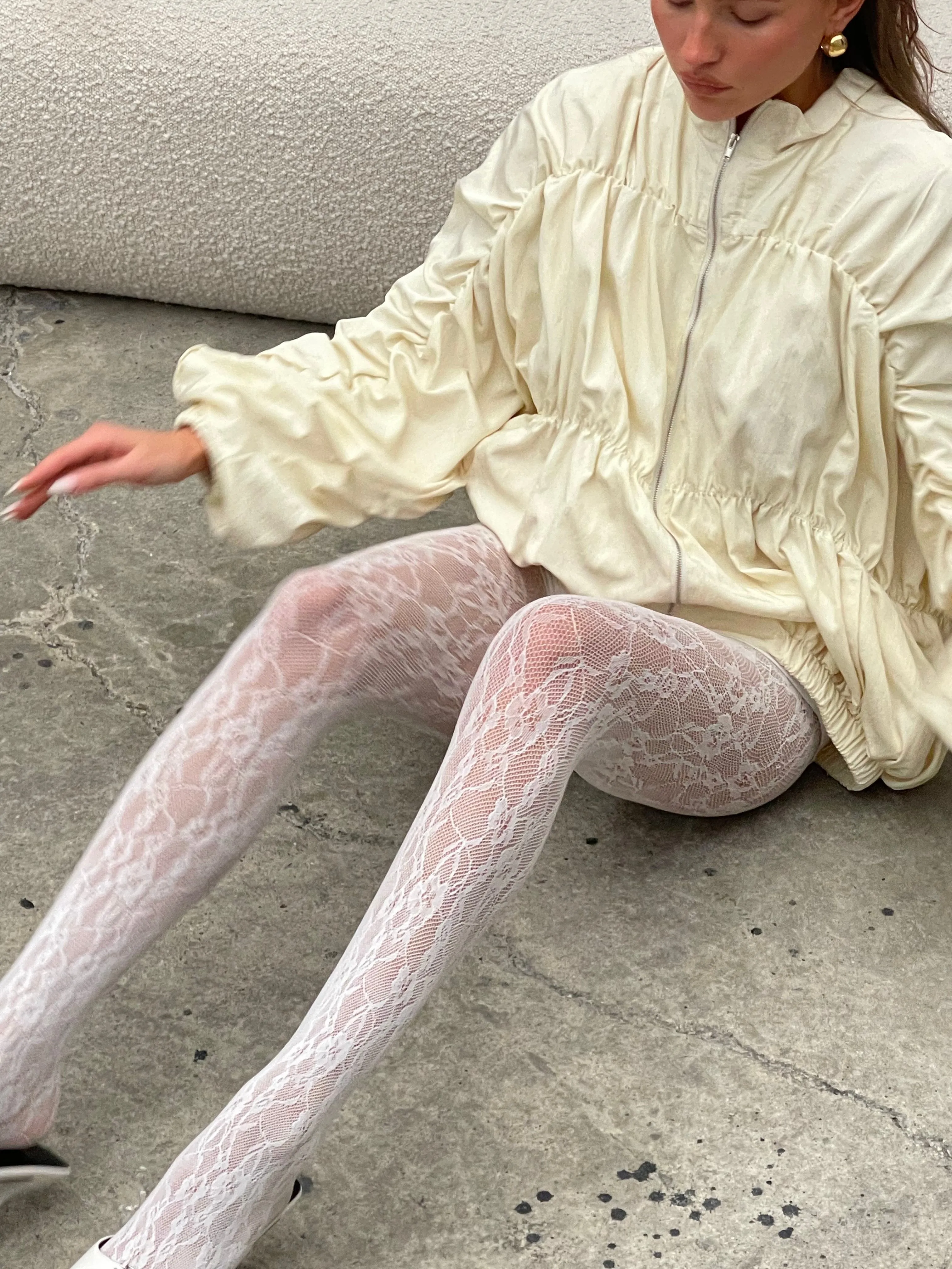 Stitched Lightweight Jacket Cream