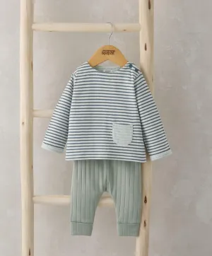 Stripe Top & Leggings Outfit Set