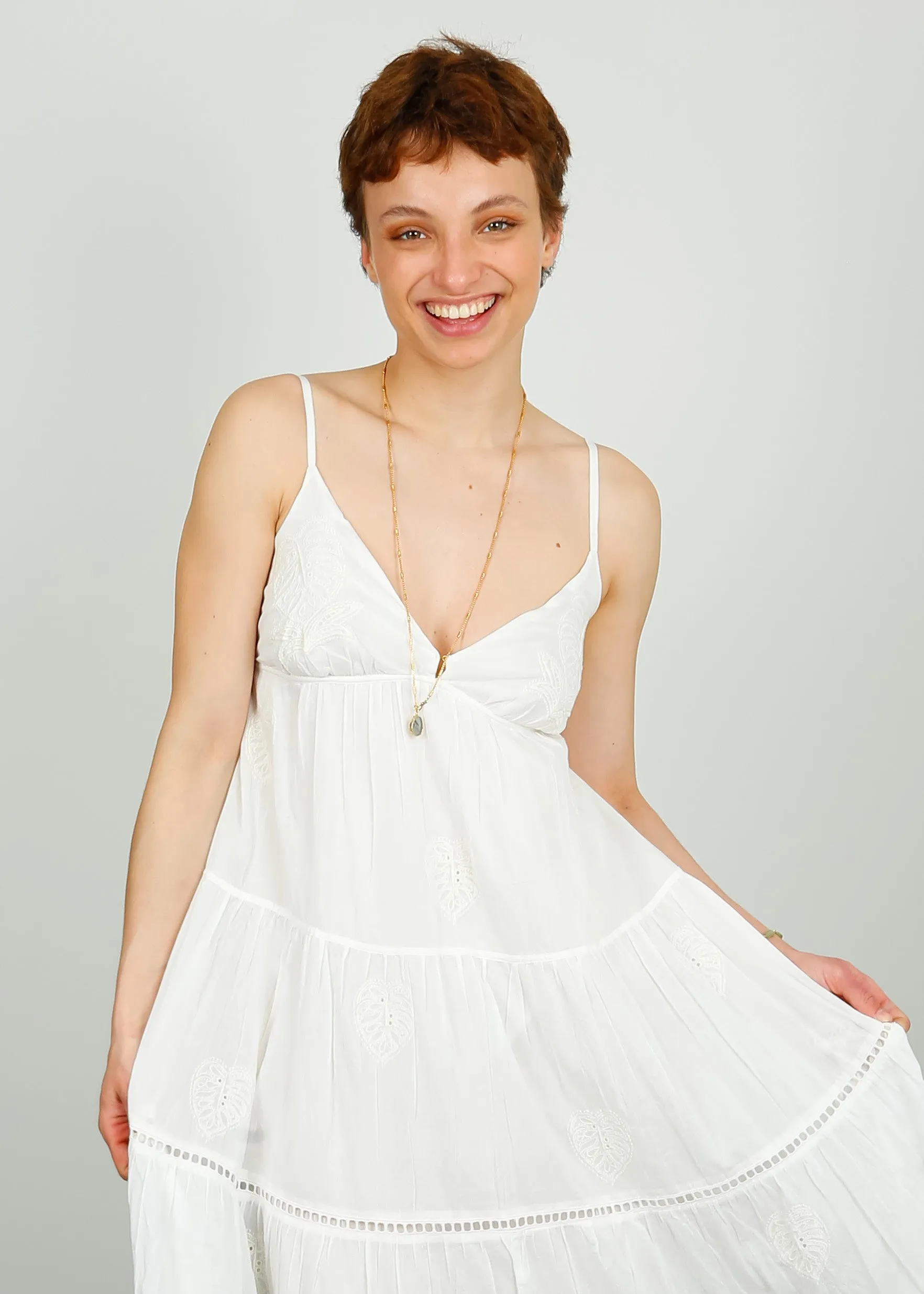 V Michelle Dress in Ivory