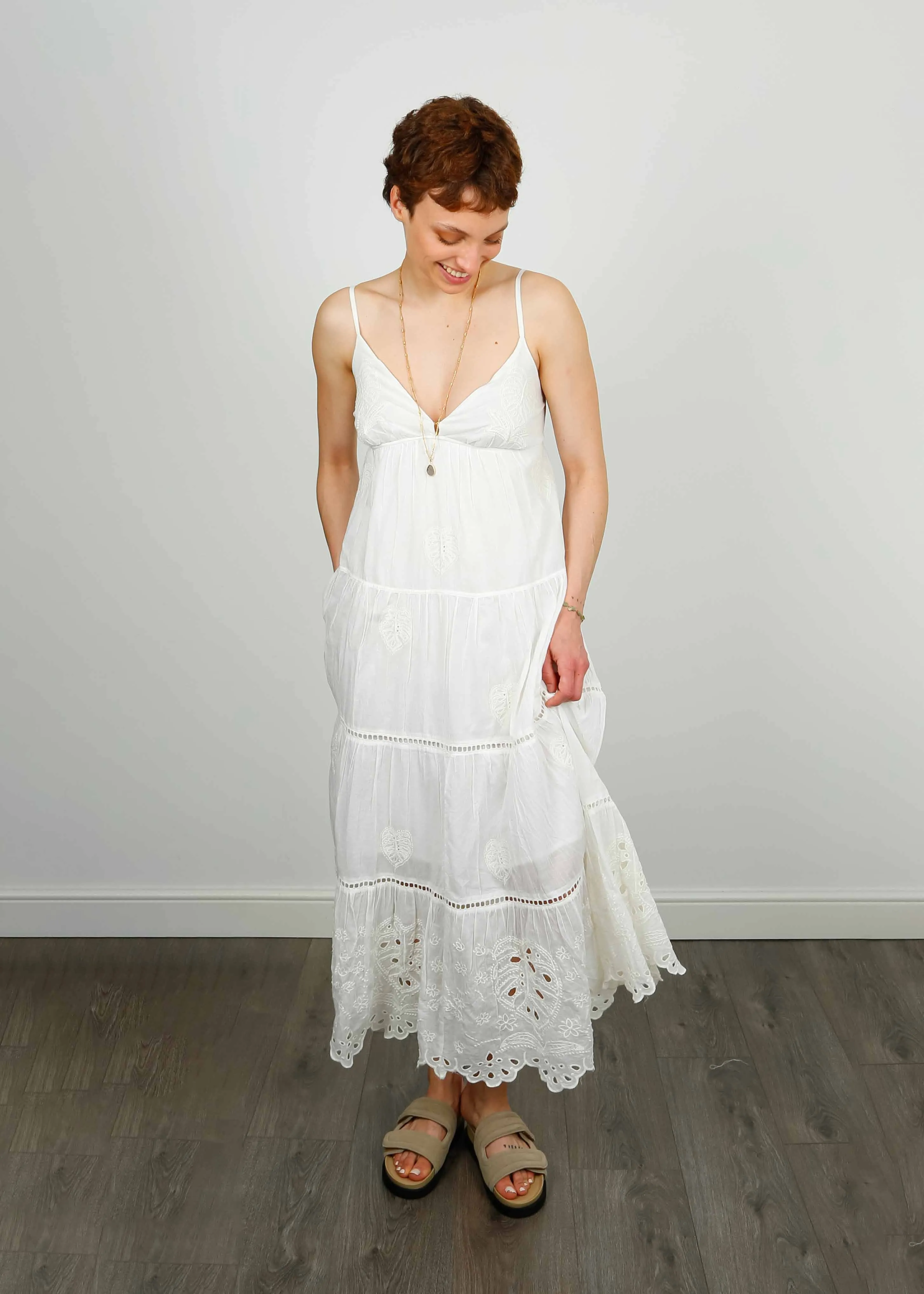 V Michelle Dress in Ivory