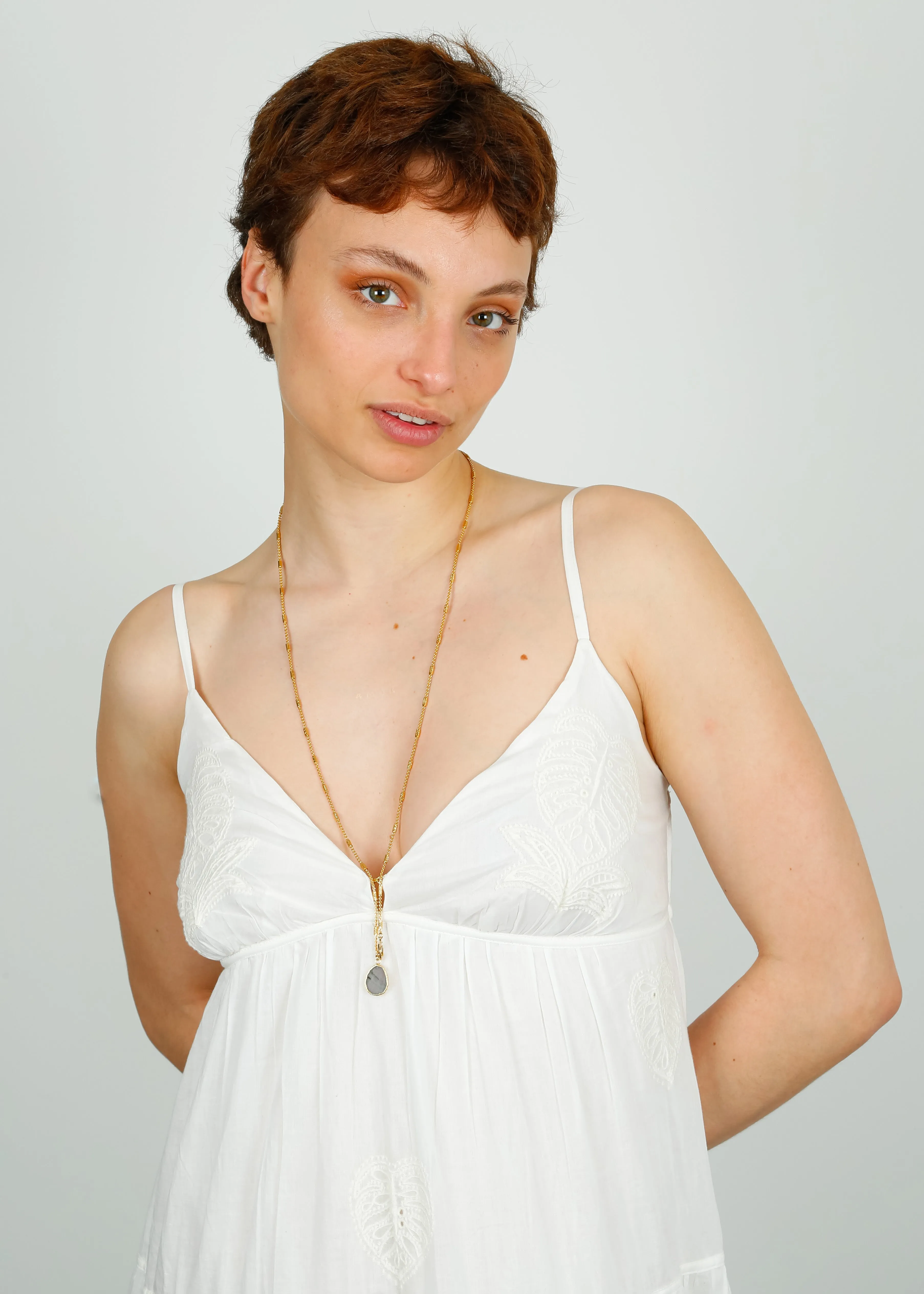 V Michelle Dress in Ivory