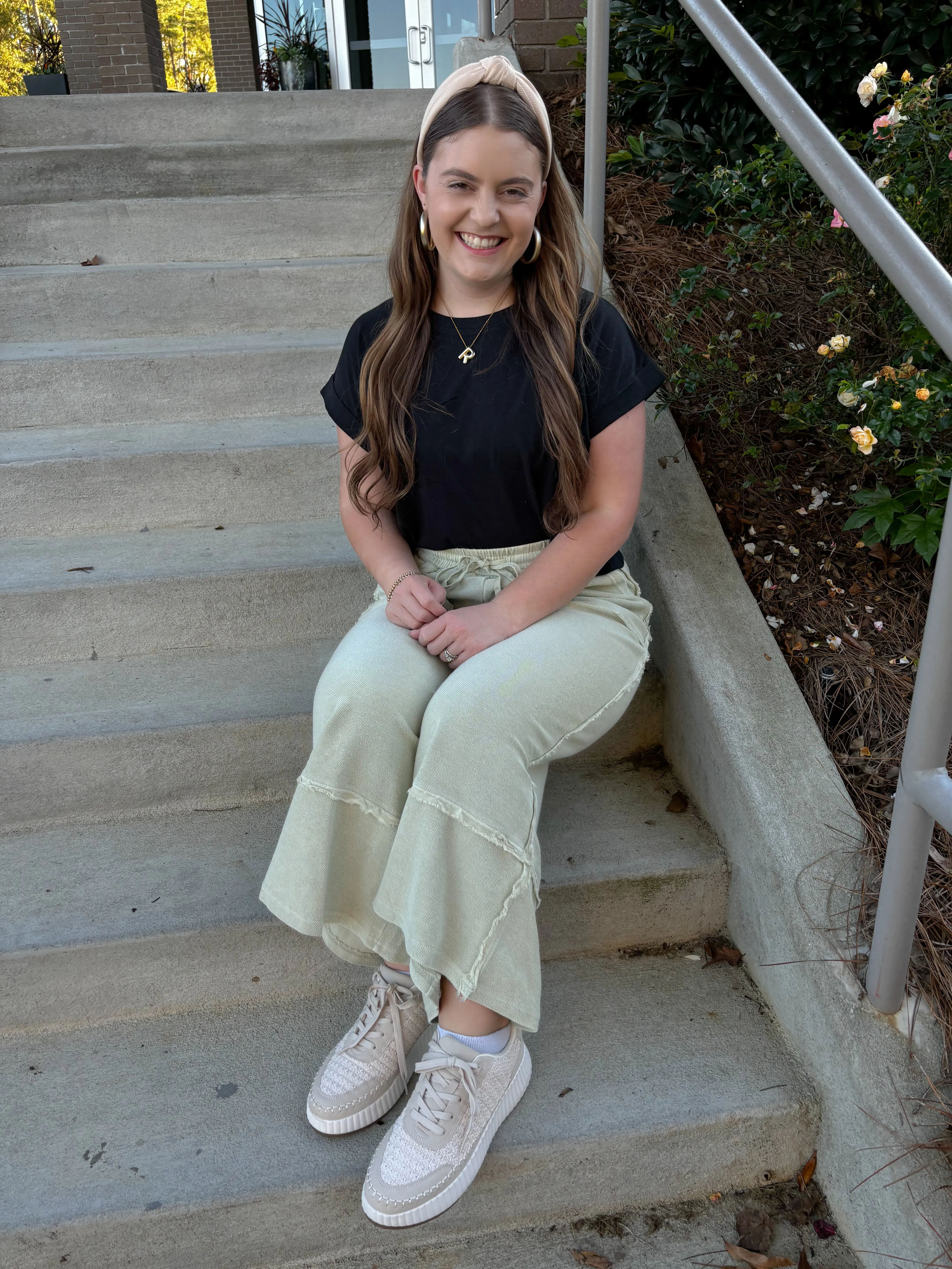 Washed Sage Flare Sweatpants