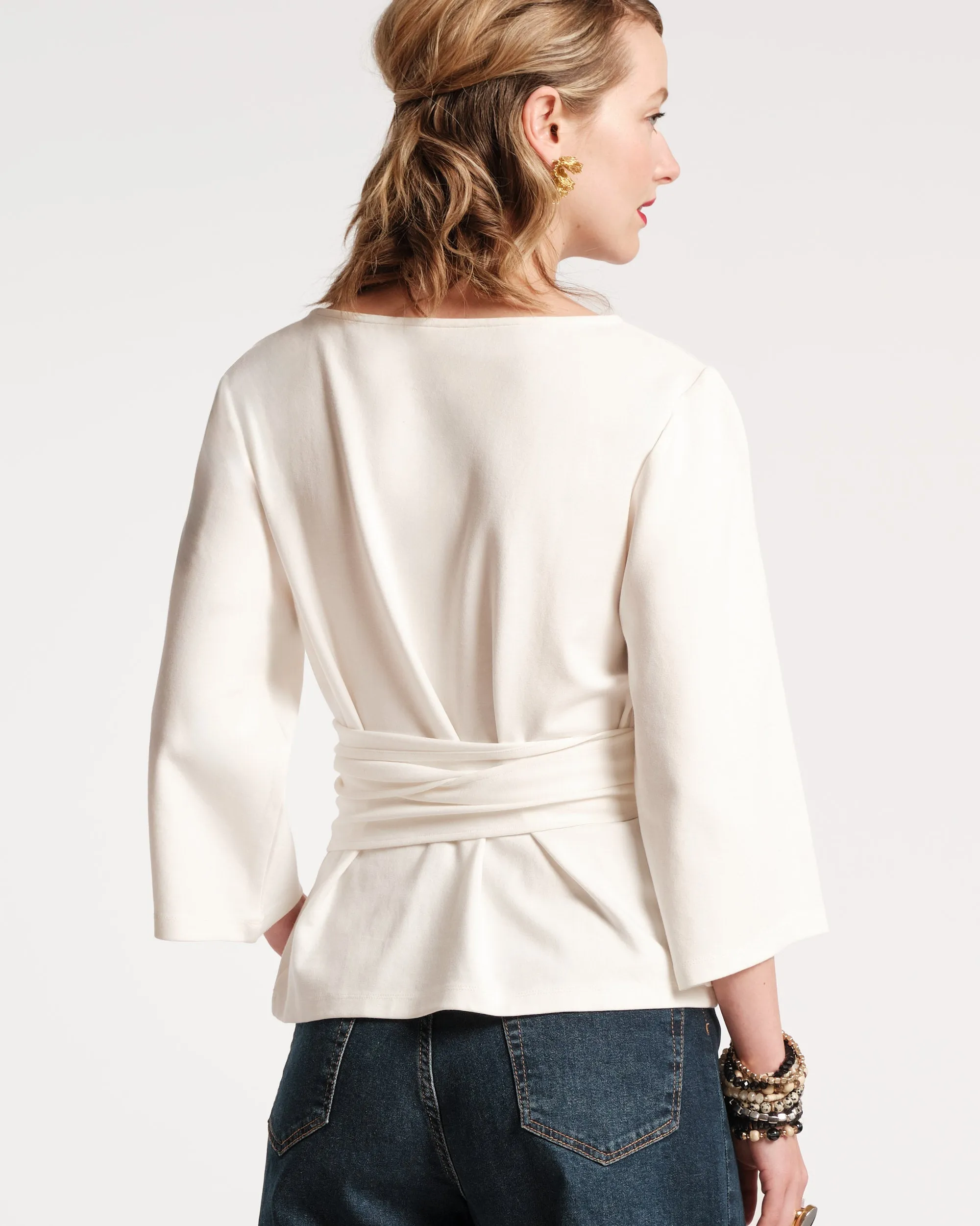 Whitney Wrap Top White