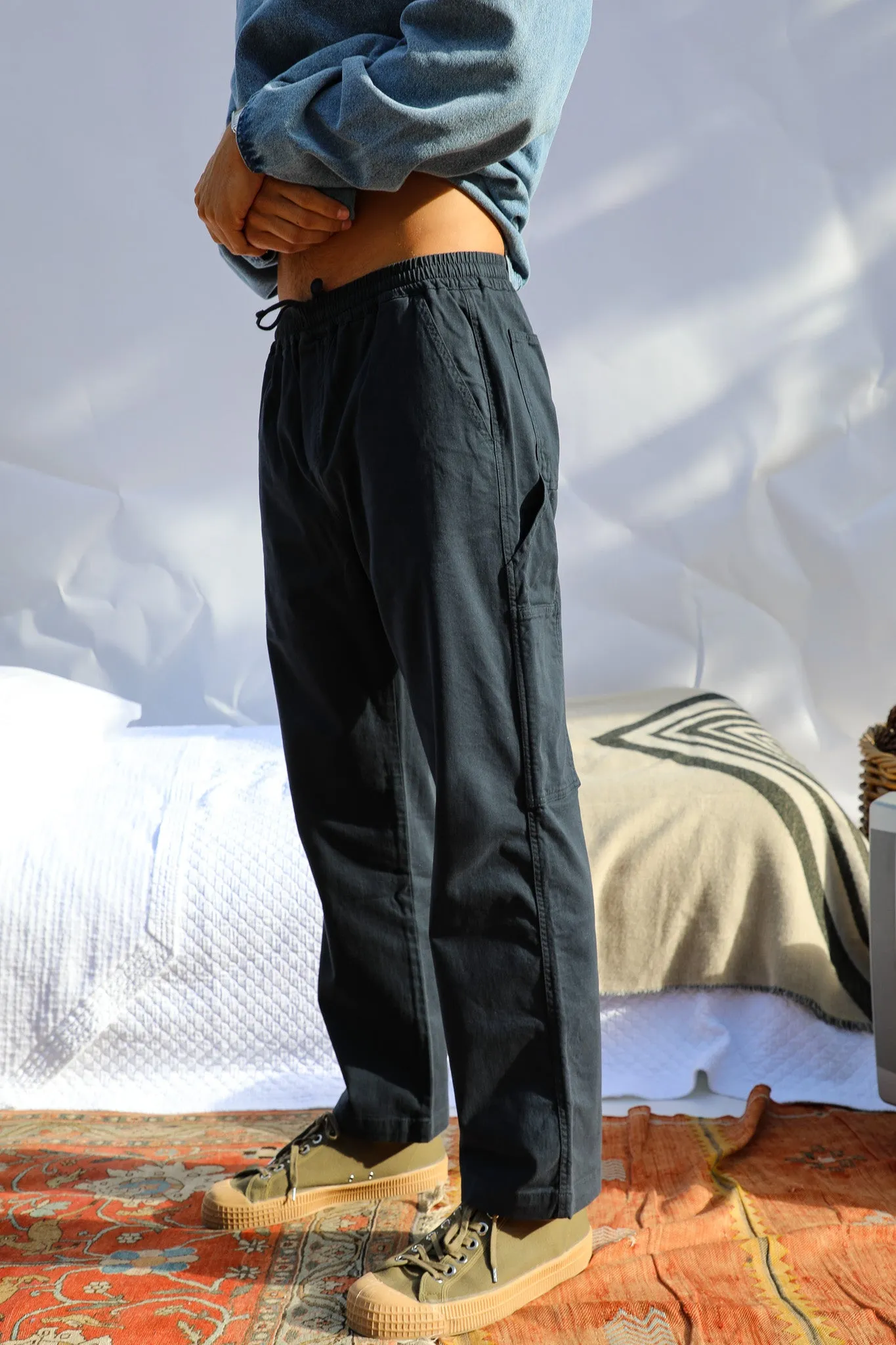 Wide Comfy Pants Dark Navy
