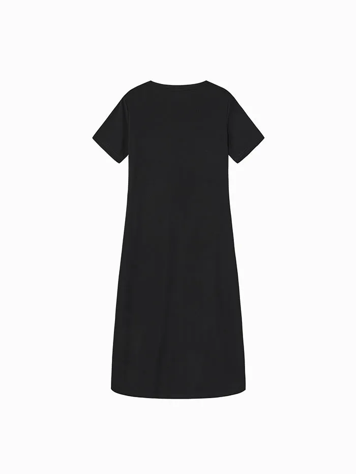 Women's Solid Colored Longline Dress