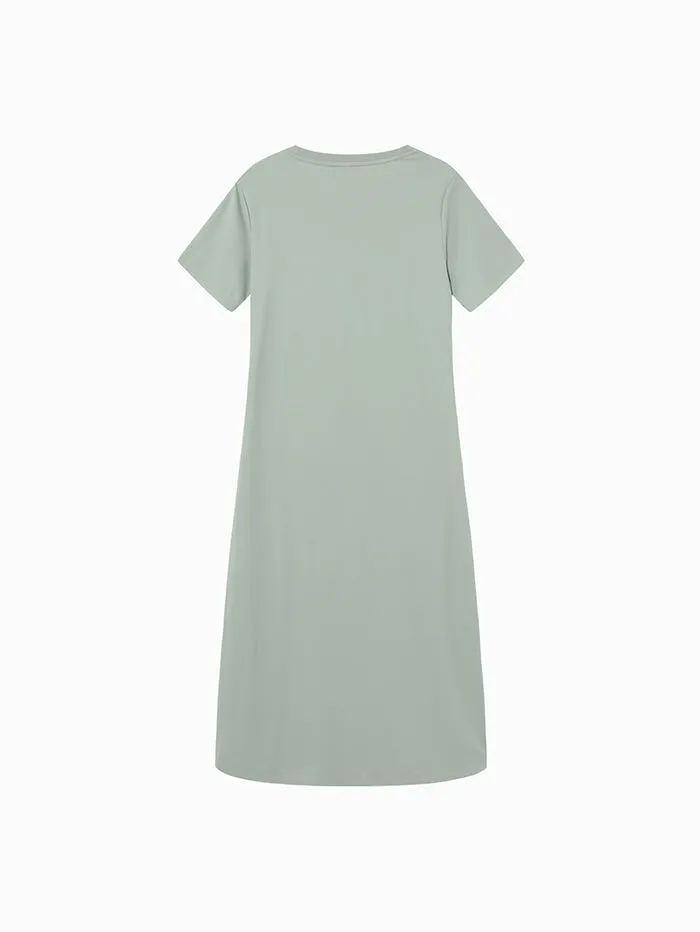 Women's Solid Colored Longline Dress