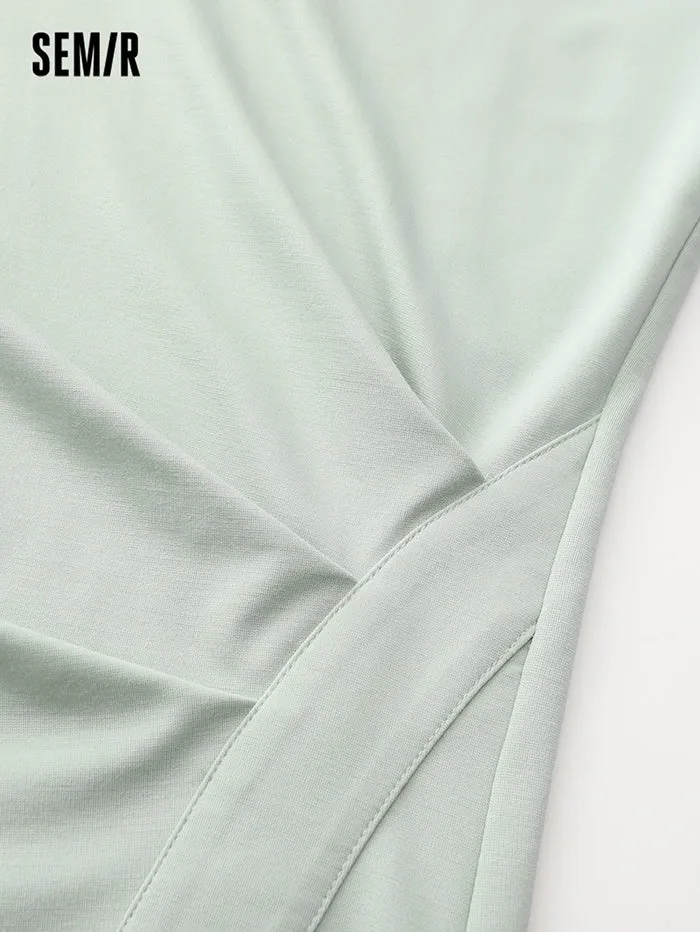 Women's Solid Colored Longline Dress