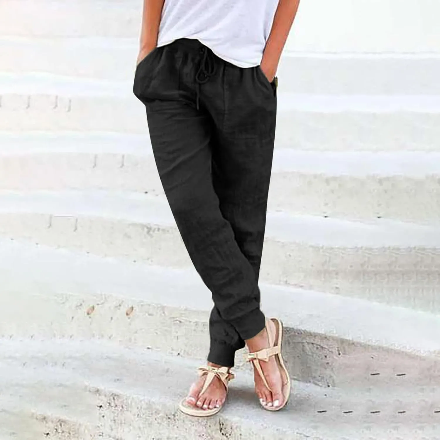 Womens Wide Leg Sweatpants Winter Wideleg Sports Slacks with Pockets Wide Leg Wide Leg