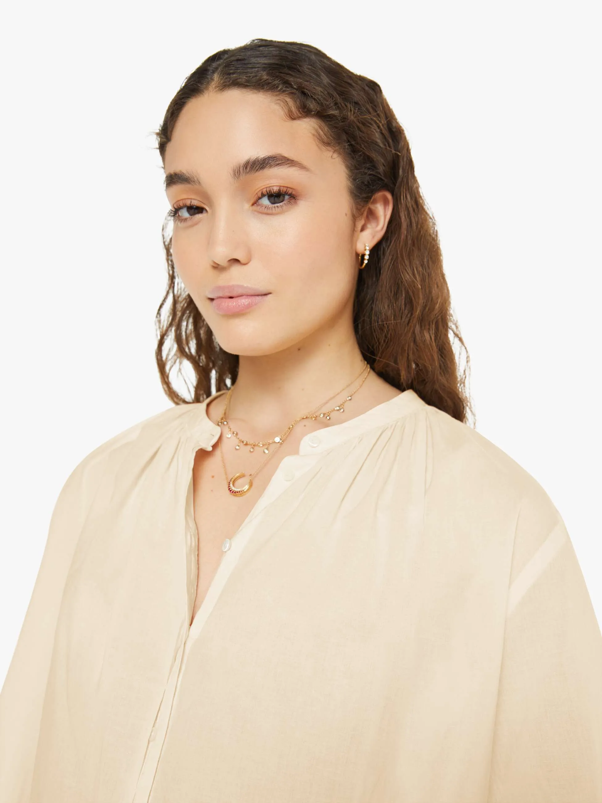 XiRENA Chandler Shirt - Cream Peach