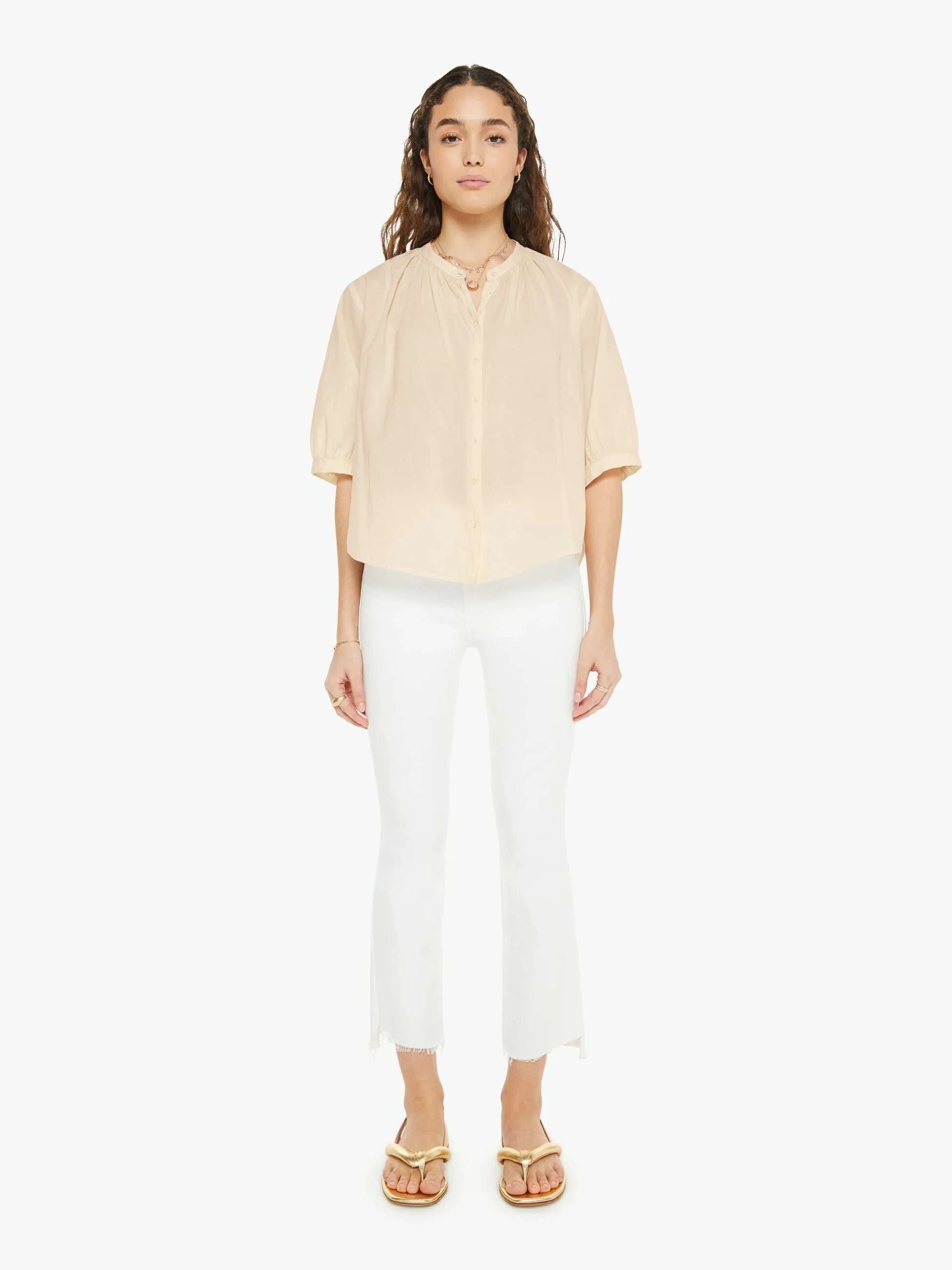 XiRENA Chandler Shirt - Cream Peach